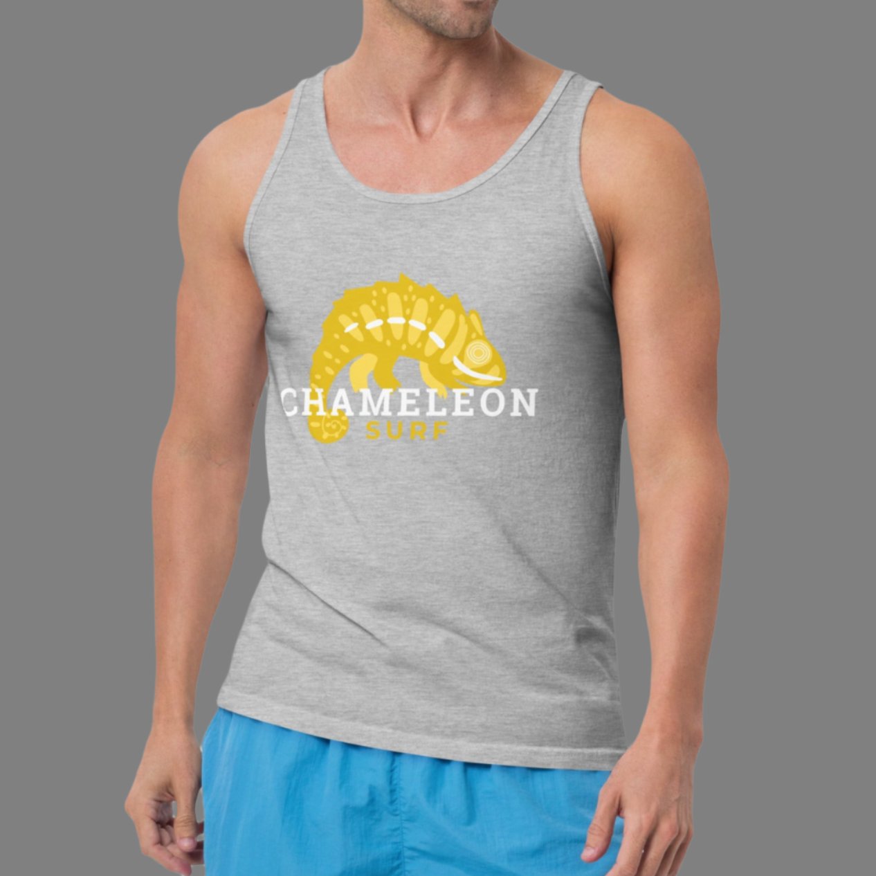 Yellow Chameleon Surf Men's Tank Top