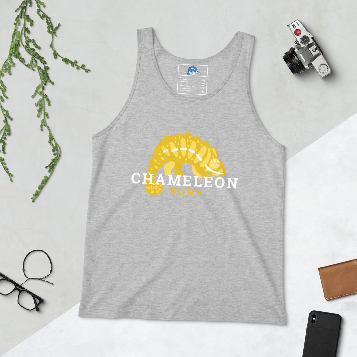 Yellow Chameleon Surf Men's Tank Top