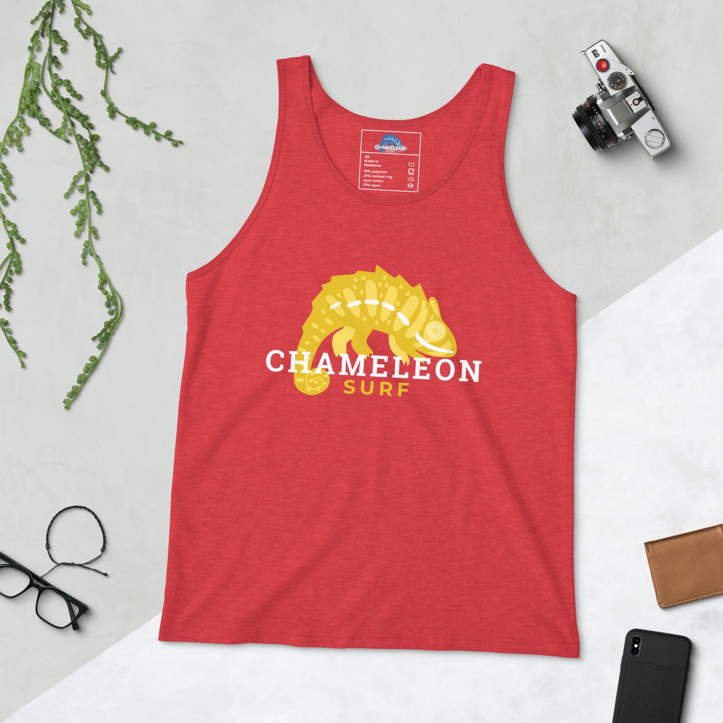 Yellow Chameleon Surf Men's Tank Top