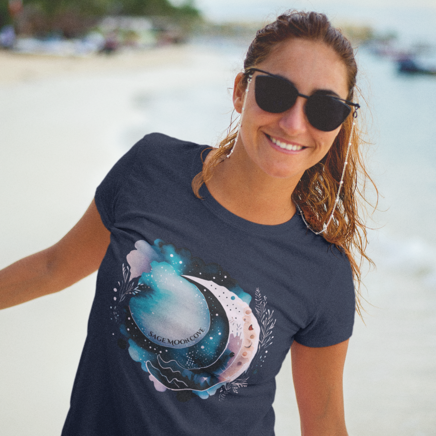 Crescent Sage Moon Women's Short Sleeve T-Shirt