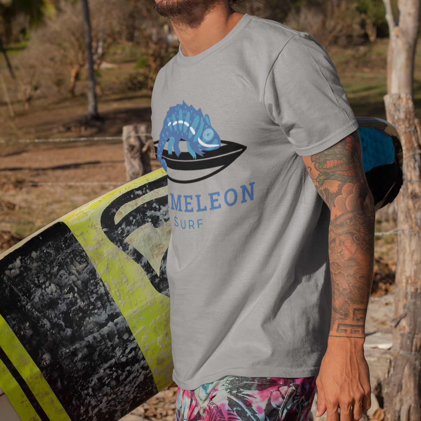 Blue Chameleon Surf Men's T-shirt