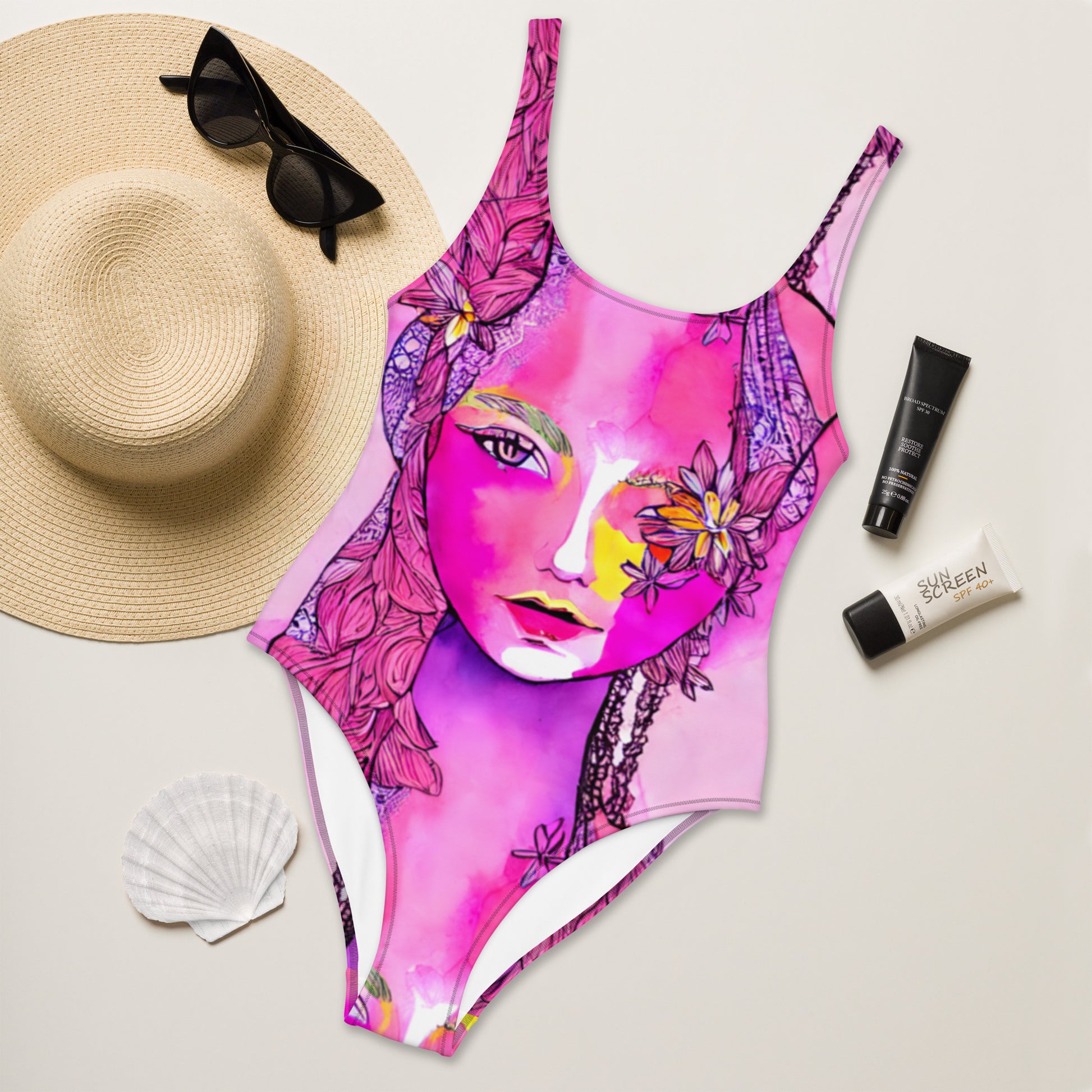 Introducing the Pink Bohemian Goddess One-Piece Swimsuit by Chameleon Surf Brand! Dive into summer style with this chic and eco-friendly swimsuit. Made for the modern goddess who embraces both fashion and sustainability. Get ready to make a splash and stand out on the beach or by the pool. Shop now and channel your inner beach bae #SummerStyle #ChameleonSurf #PinkGoddessSwimsuit #greenswimsuit #pinkbathingsuit #cheekyswimsuit