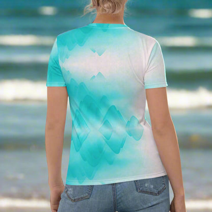Reflection Mountains Teal Women's T-shirt