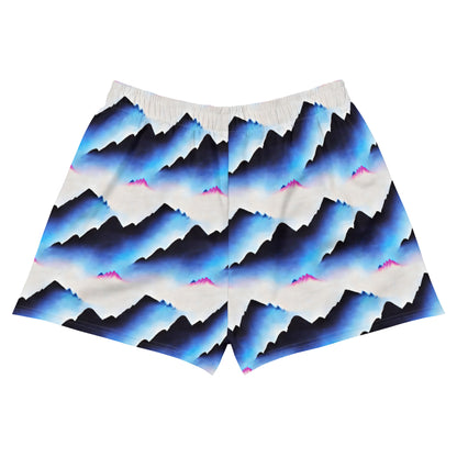 Blue Mid Mountains Women’s Athletic Shorts