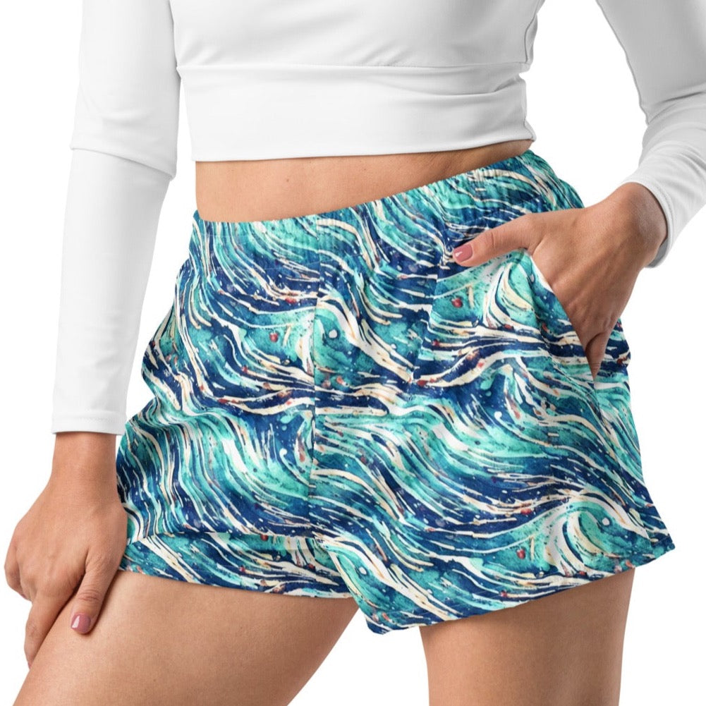 Aqua Waves Women’s Athletic Shorts
