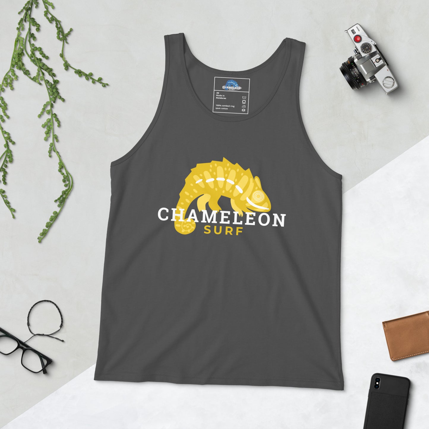 Yellow Chameleon Surf Men's Tank Top