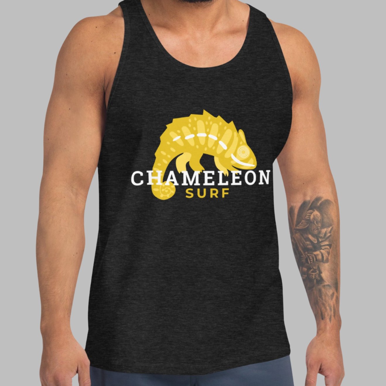 Yellow Chameleon Surf Men's Tank Top