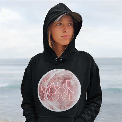 Sage Moon Cove Logo Hoodie Sweatshirt (Pink Logo)