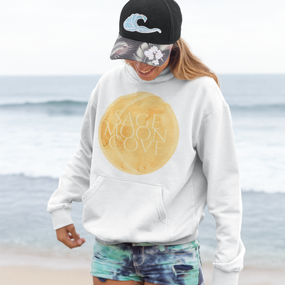 Sage Moon Cove Logo Hoodie Sweatshirt (Orange Yellow Logo)