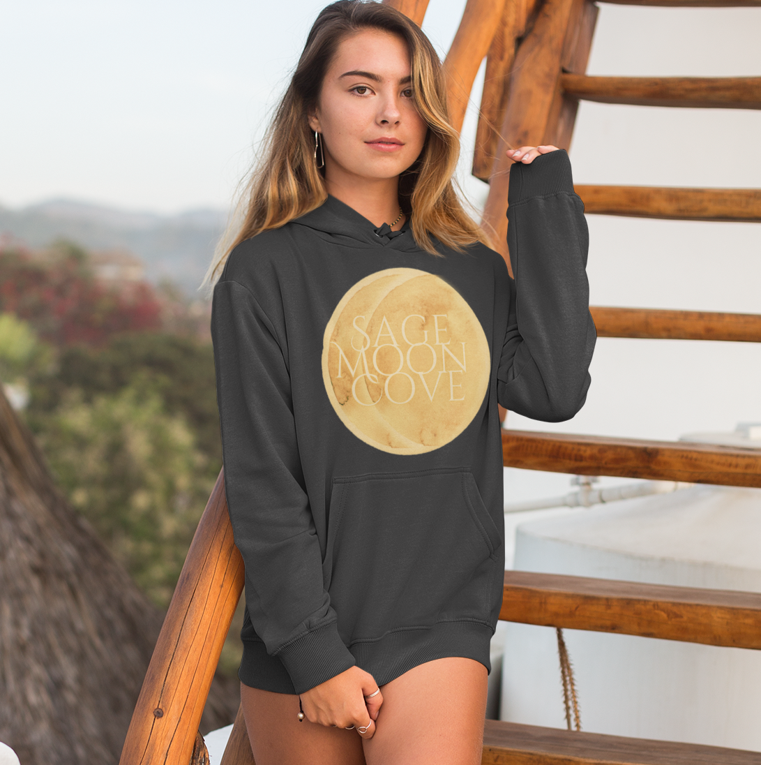 Sage Moon Cove Logo Hoodie Sweatshirt (Orange Yellow Logo)