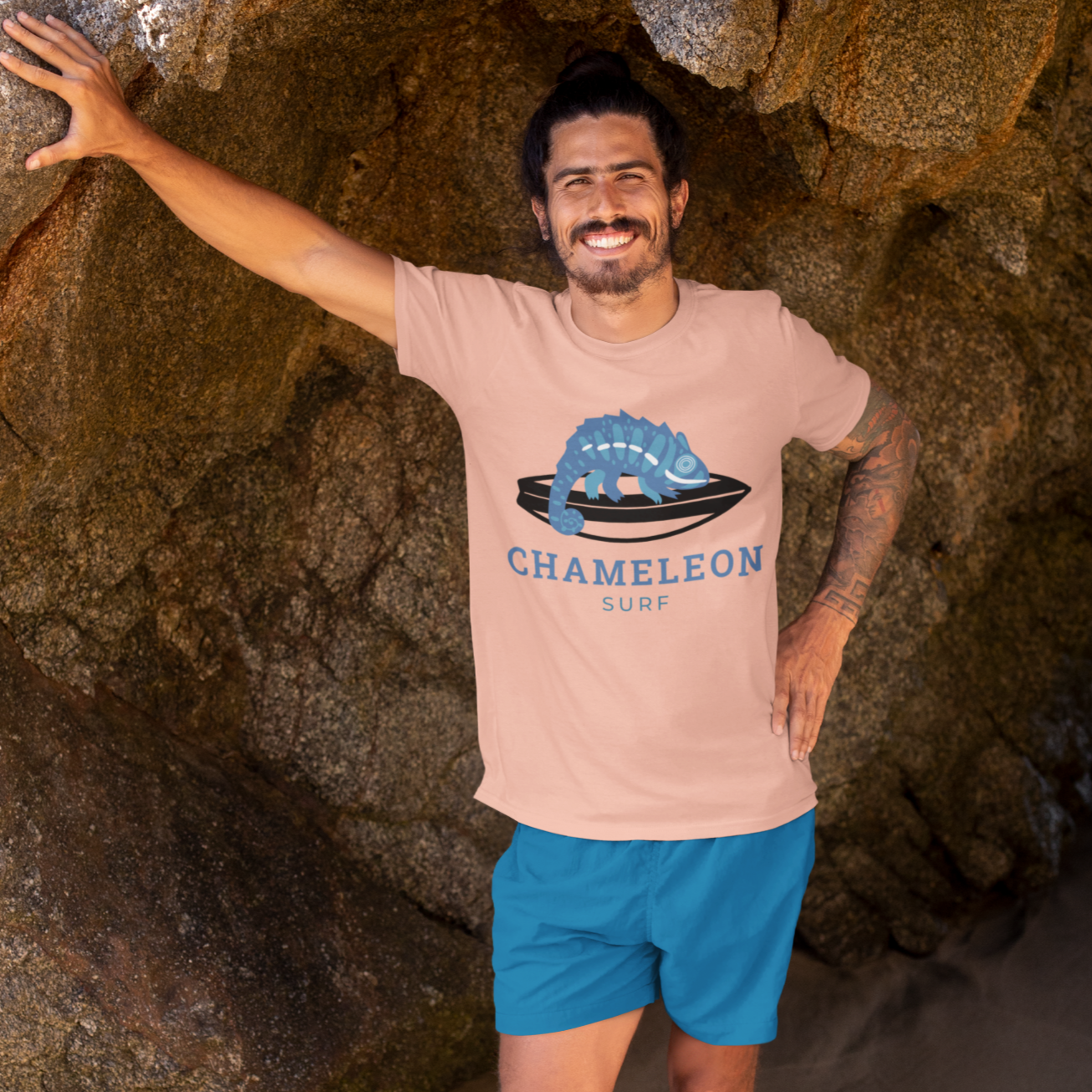 Blue Chameleon Surf Men's T-shirt