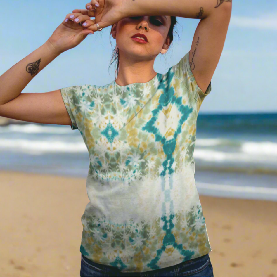 Palm Tree Acid Trip Green Women's T-Shirt