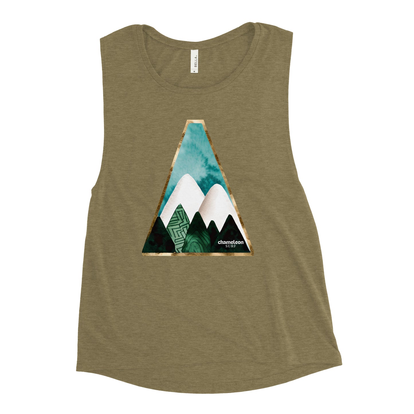 White Mountains Blue Sky Women's Muscle Tank Top
