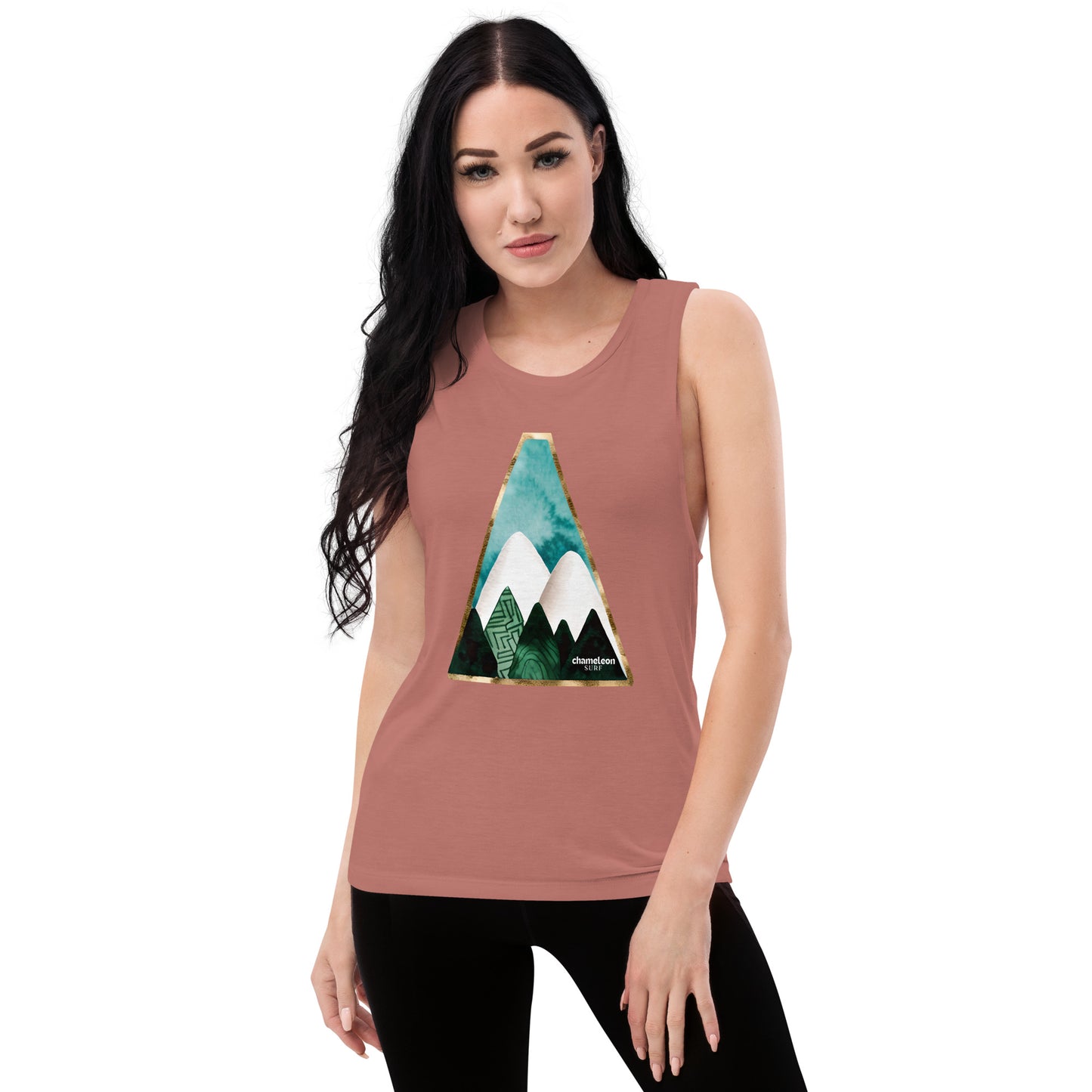White Mountains Blue Sky Women's Muscle Tank Top