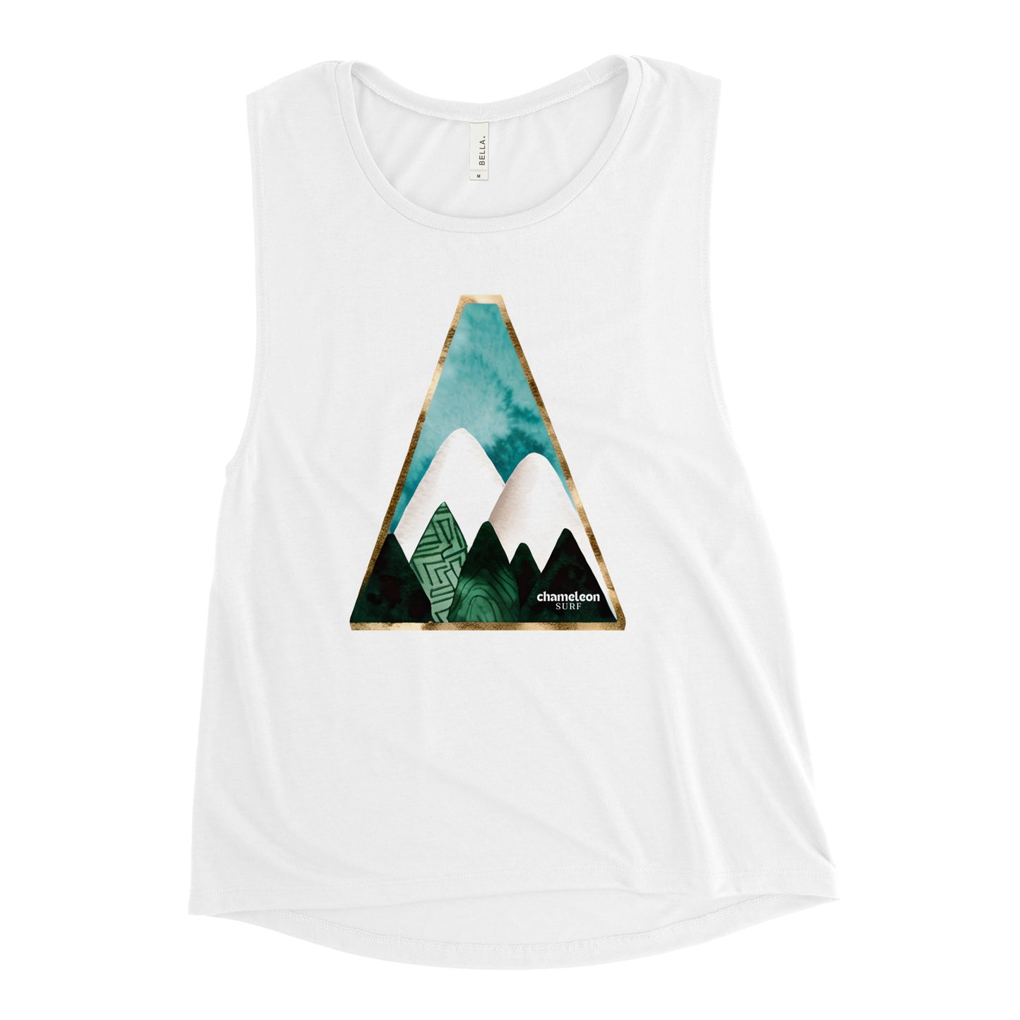White Mountains Blue Sky Women's Muscle Tank Top