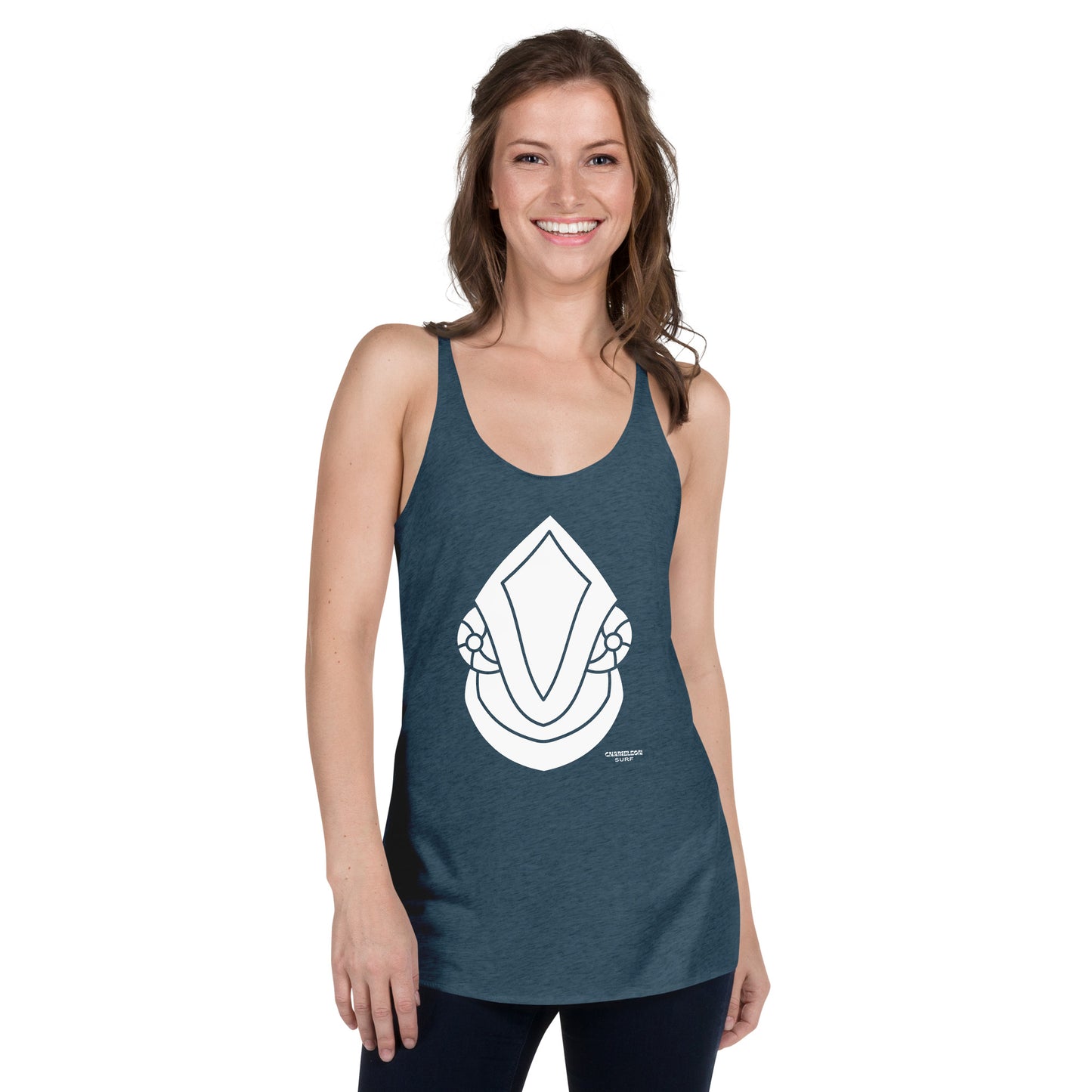 White Face Off Chameleon Surf Women's Racerback Tank