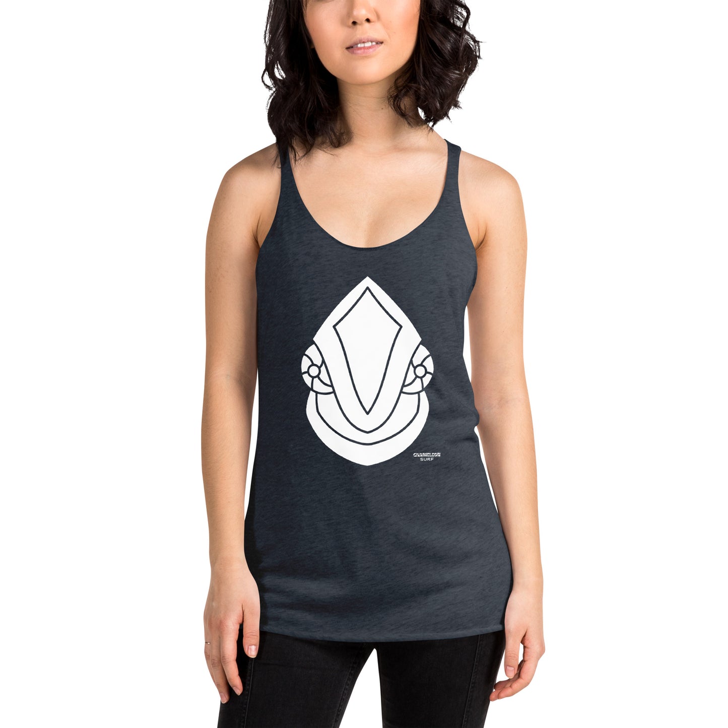 White Face Off Chameleon Surf Women's Racerback Tank