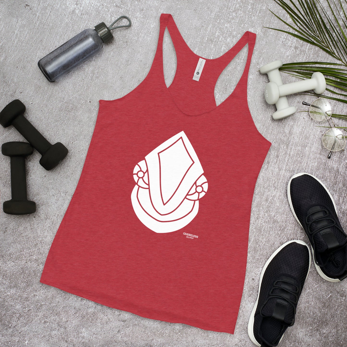 White Face Off Chameleon Surf Women's Racerback Tank