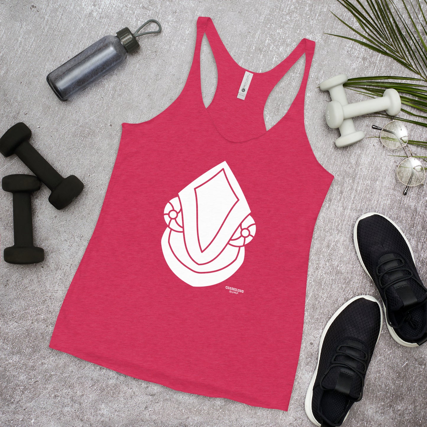 White Face Off Chameleon Surf Women's Racerback Tank